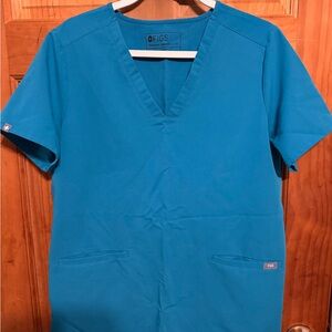 Figs Women's Blue Scrub Top